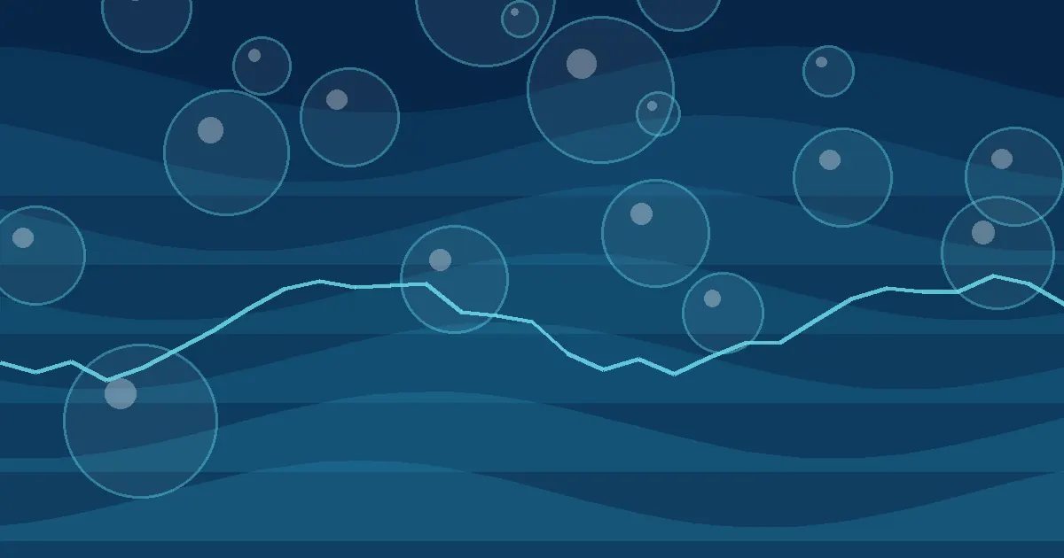 Calm blue concentric droplets representing trading psychology and SwissVergleich research